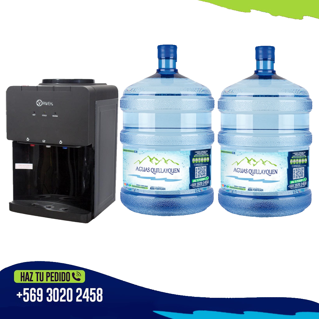 Dispensador eléctrico sobremesa Negro, incluye 2 Botellones 20L Gratis