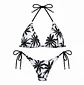 Bikini Triangulo  Palms writhe and black - Miniatura 4