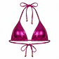Top Bikini Triángulo Metalizado Magenta - Miniatura 1