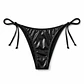 Calzón Bikini Metalizado Negro Ajustable - Miniatura 1