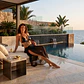 Top Bikini Triángulo Metalizado Negro con Almohadillas Removibles - Miniatura 2