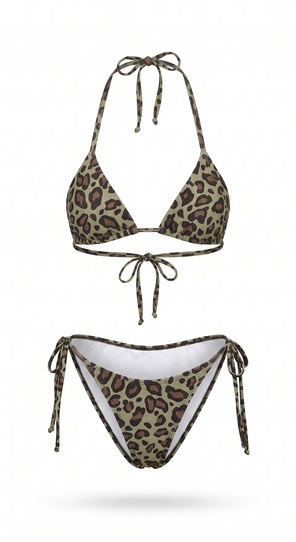 Bikini Mujer Triángulo Leopardo Nude 1