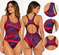 Traje de Baño Deportivo Riviera Rojo – Natación Mujer - Miniatura 3