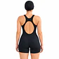 Traje de Baño Entero Mujer Deportivo Negro de Pierna Corta  - Miniatura 3