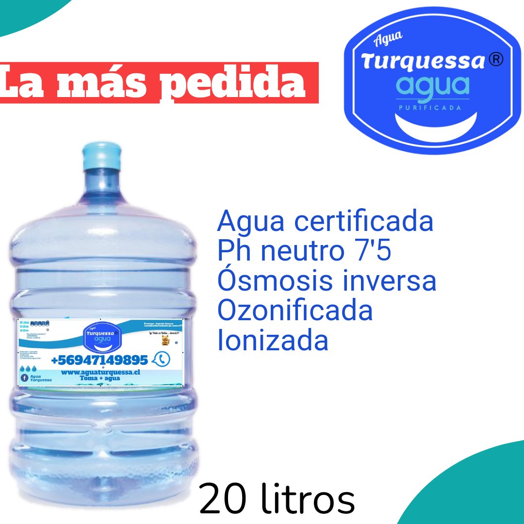 Recarga de 20 Litros Agua Purificada