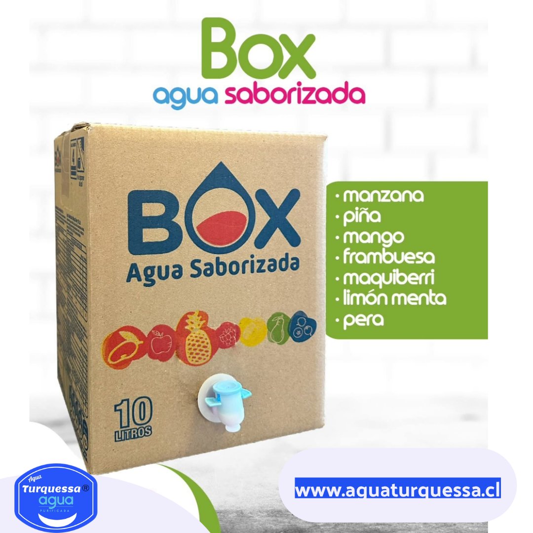 agua saborizada 10 litros envase carton bag in box