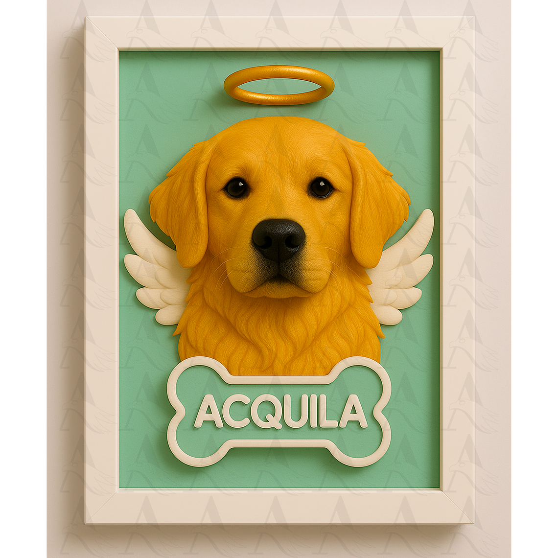 Cuadro Mascota Efecto 3D - Golden Retriever 4