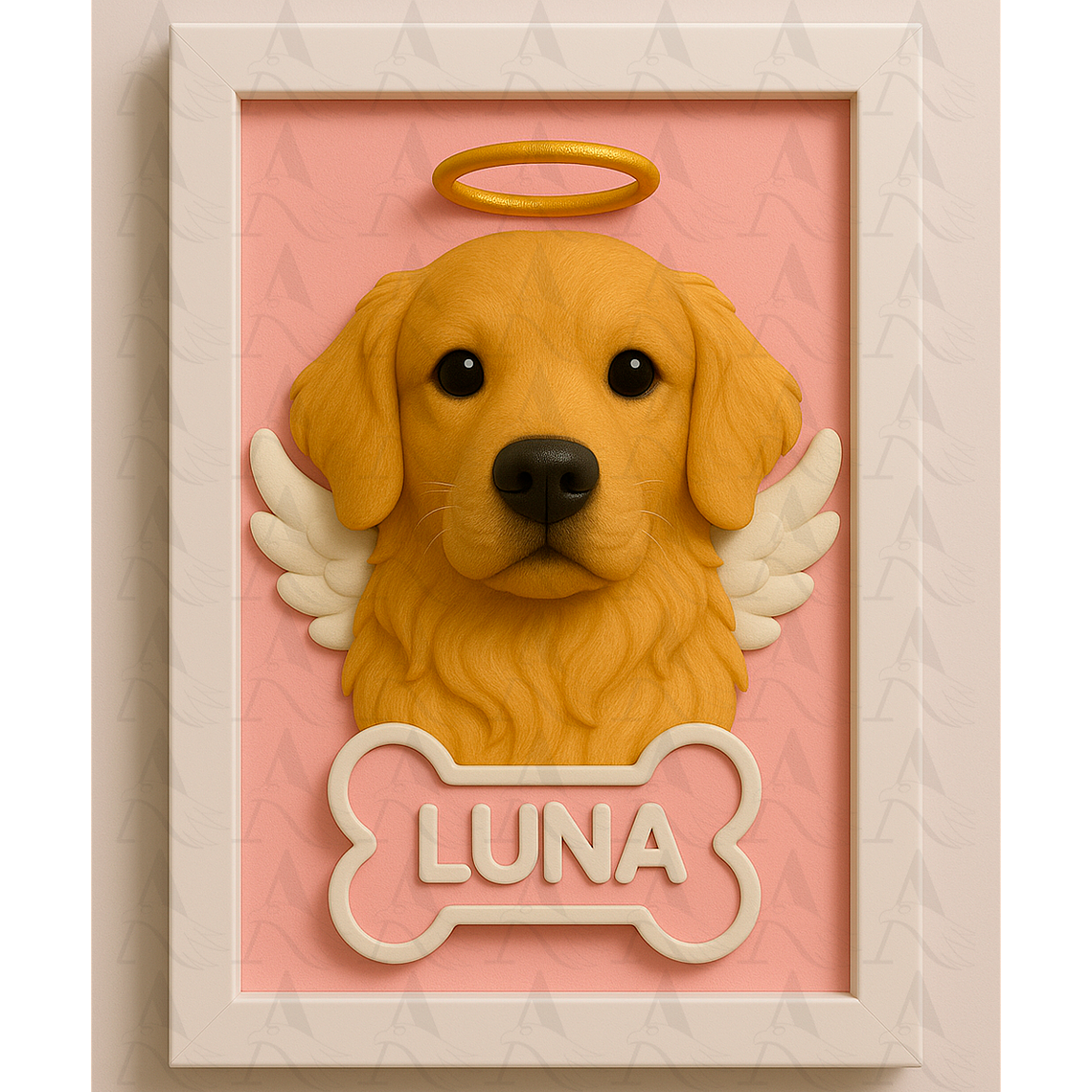 Cuadro Mascota Efecto 3D - Golden Retriever 5