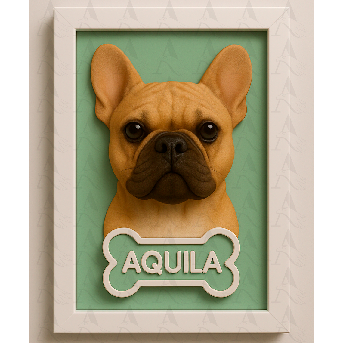 Cuadro Mascota Efecto 3D - Bulldog Francés 13