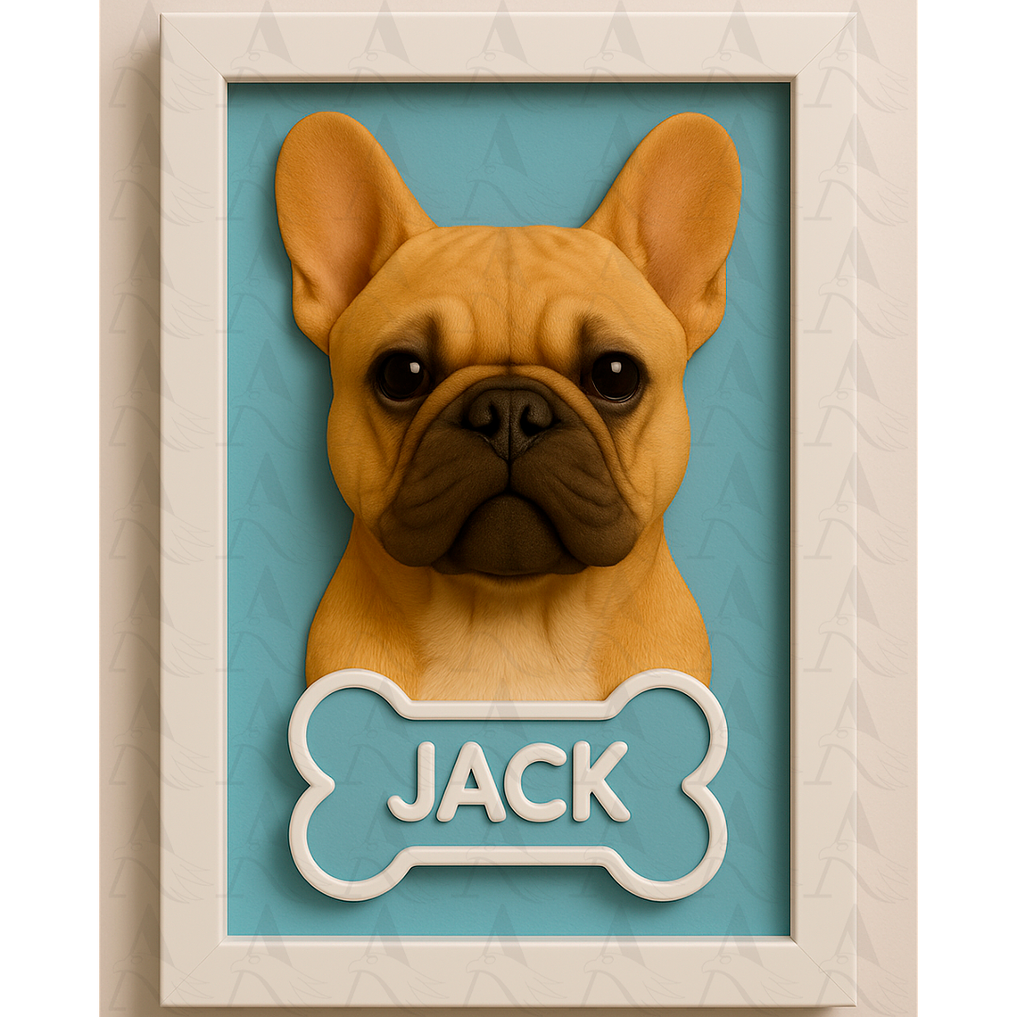 Cuadro Mascota Efecto 3D - Bulldog Francés 15