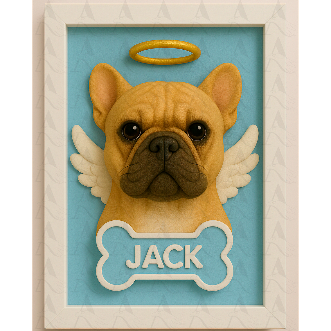 Cuadro Mascota Efecto 3D - Bulldog Francés 18