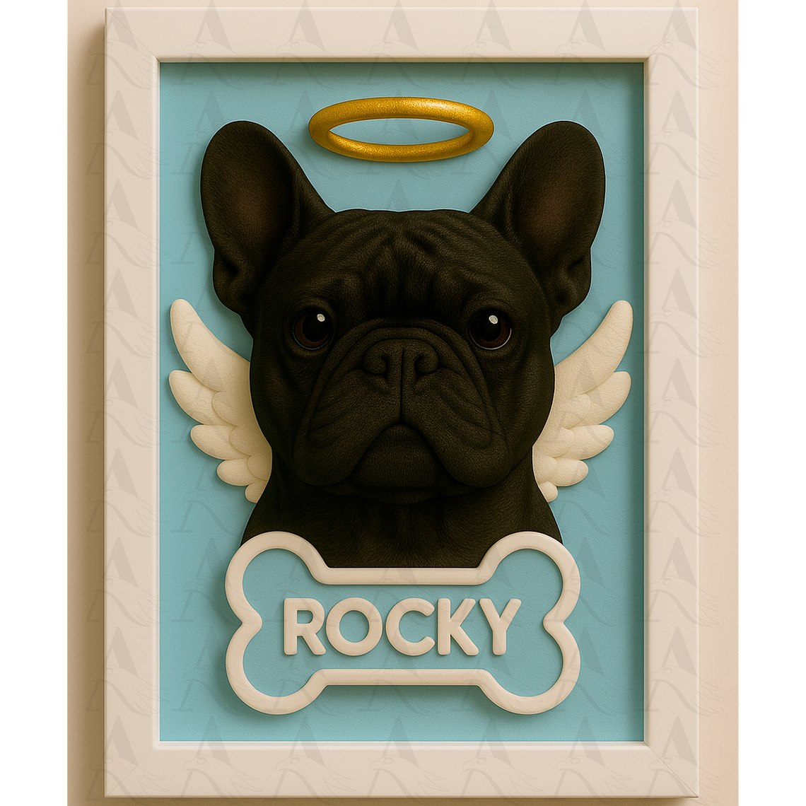 Cuadro Mascota Efecto 3D - Bulldog Francés 6