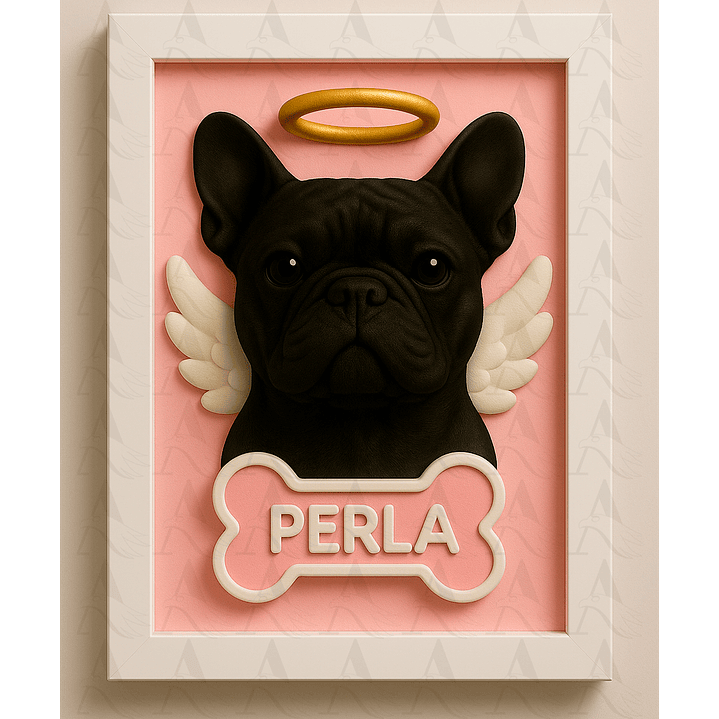 Cuadro Mascota Efecto 3D - Bulldog Francés 5