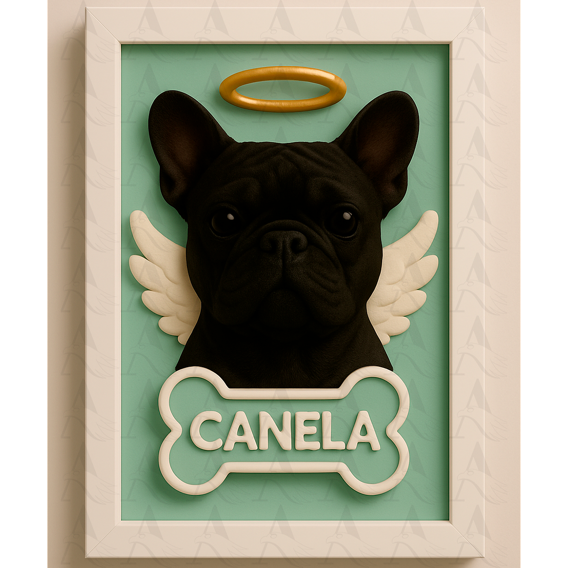 Cuadro Mascota Efecto 3D - Bulldog Francés 4