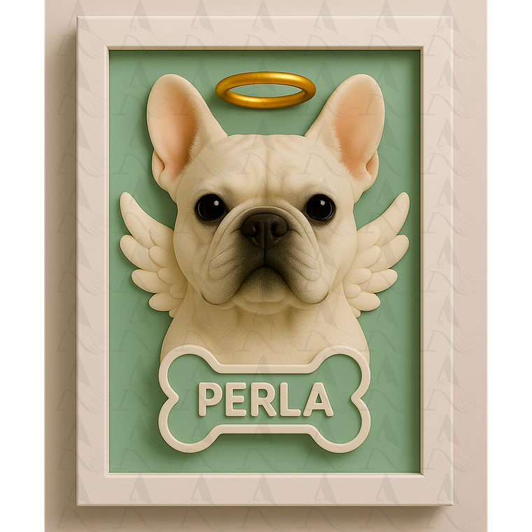 Cuadro Mascota Efecto 3D - Bulldog Francés 10