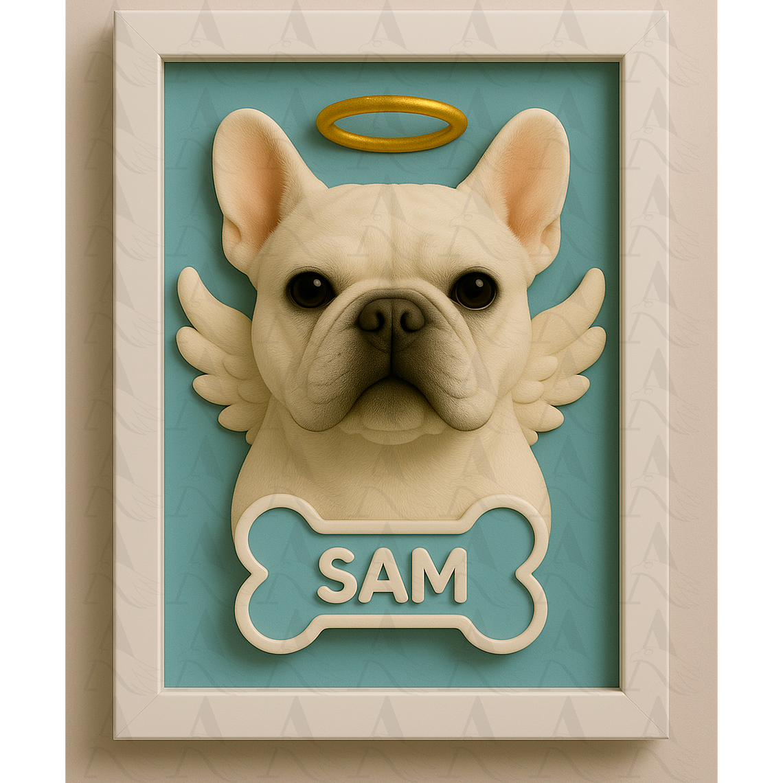 Cuadro Mascota Efecto 3D - Bulldog Francés 12