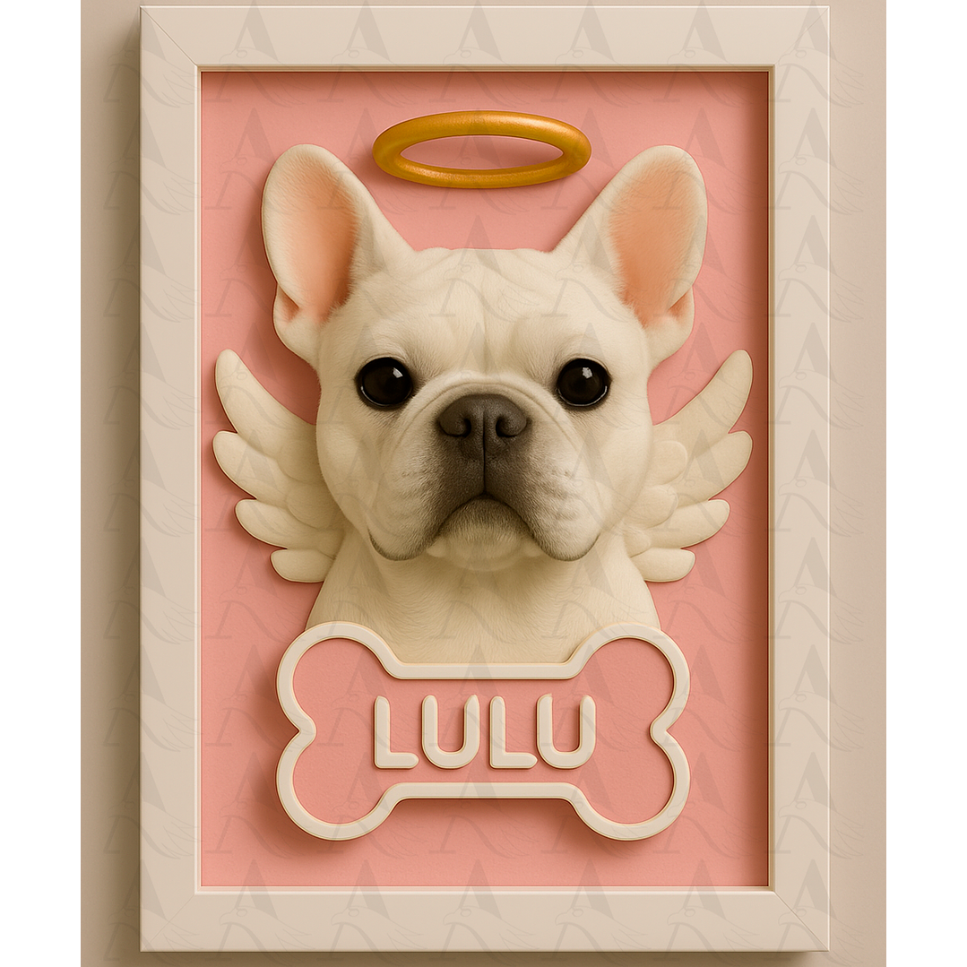 Cuadro Mascota Efecto 3D - Bulldog Francés 11