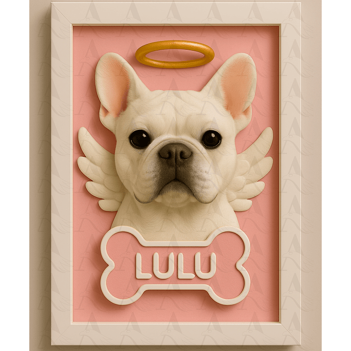 Cuadro Mascota Efecto 3D - Bulldog Francés 11
