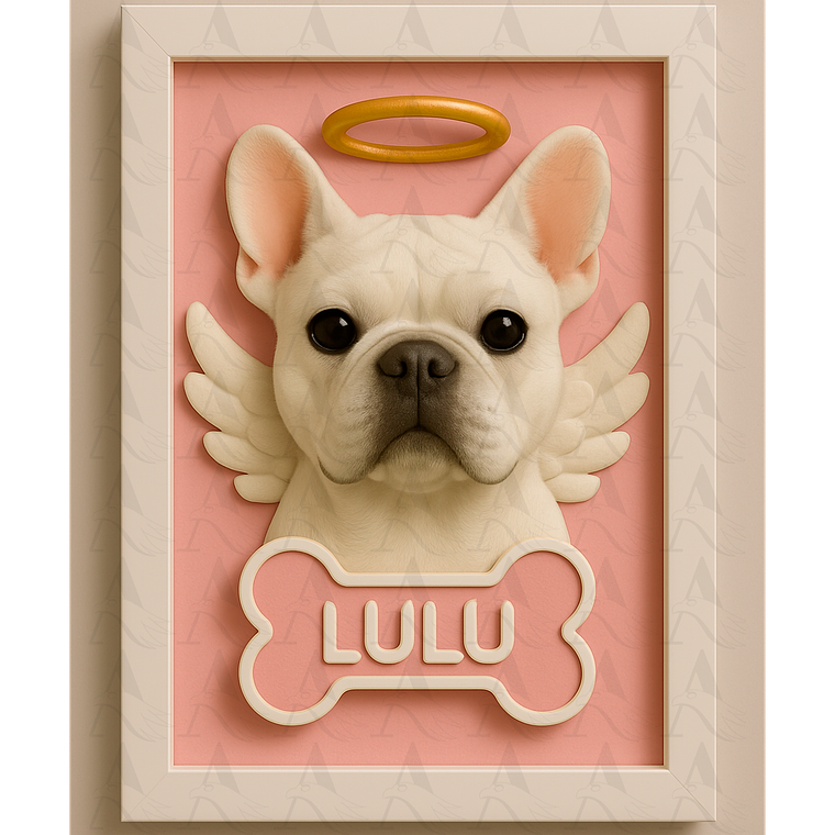 Cuadro Mascota Efecto 3D - Bulldog Francés 11