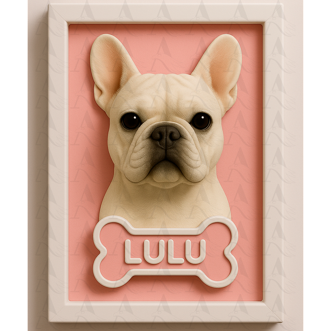 Cuadro Mascota Efecto 3D - Bulldog Francés 8