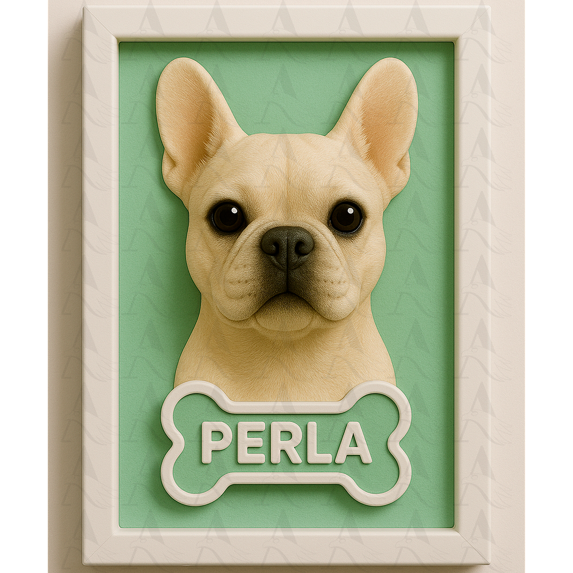 Cuadro Mascota Efecto 3D - Bulldog Francés 7