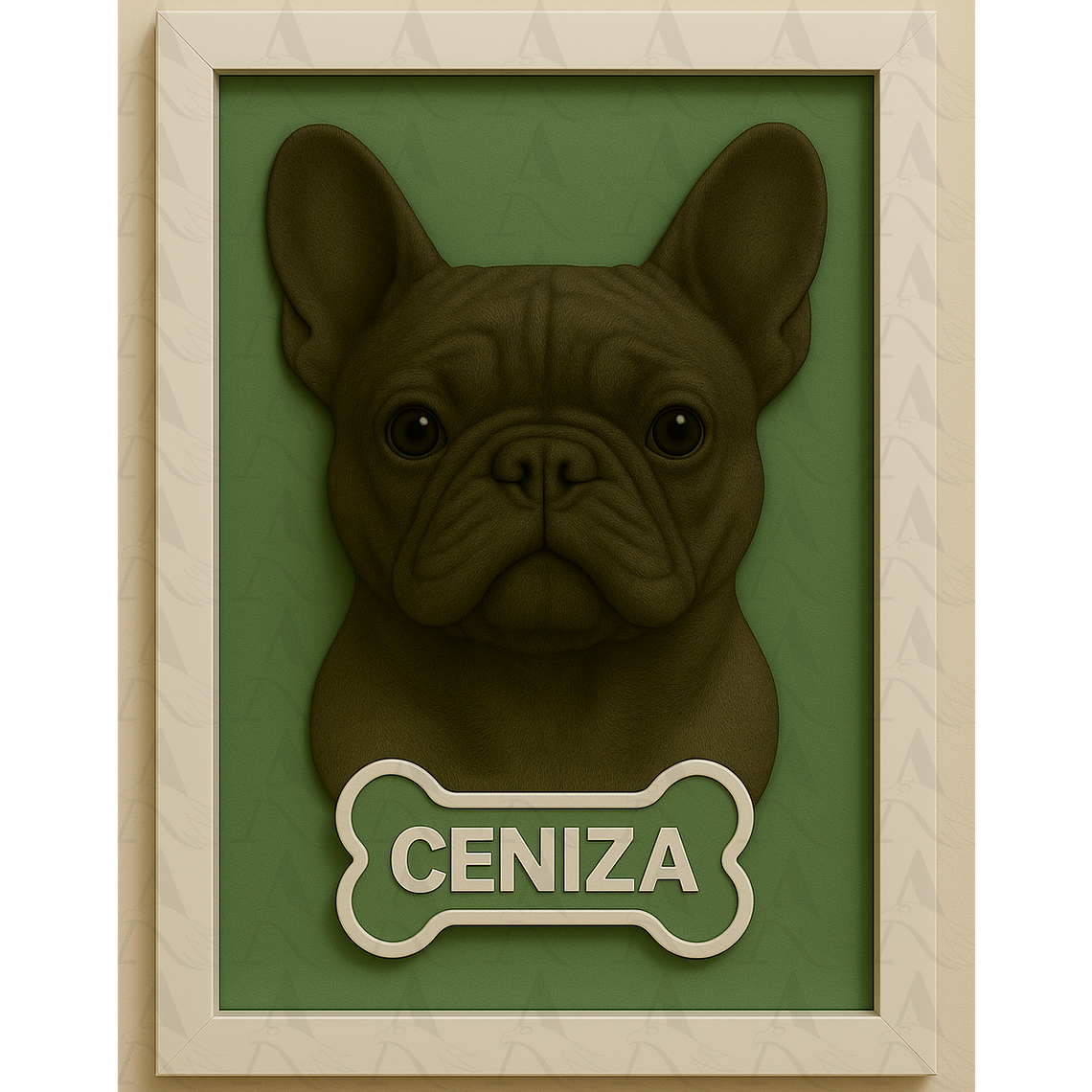 Cuadro Mascota Efecto 3D - Bulldog Francés 19