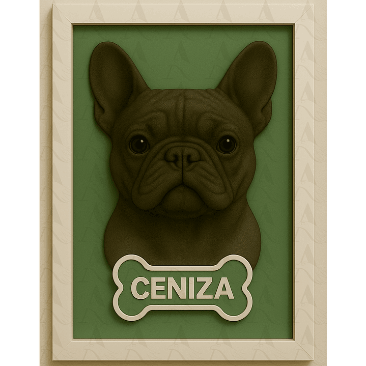 Cuadro Mascota Efecto 3D - Bulldog Francés 19