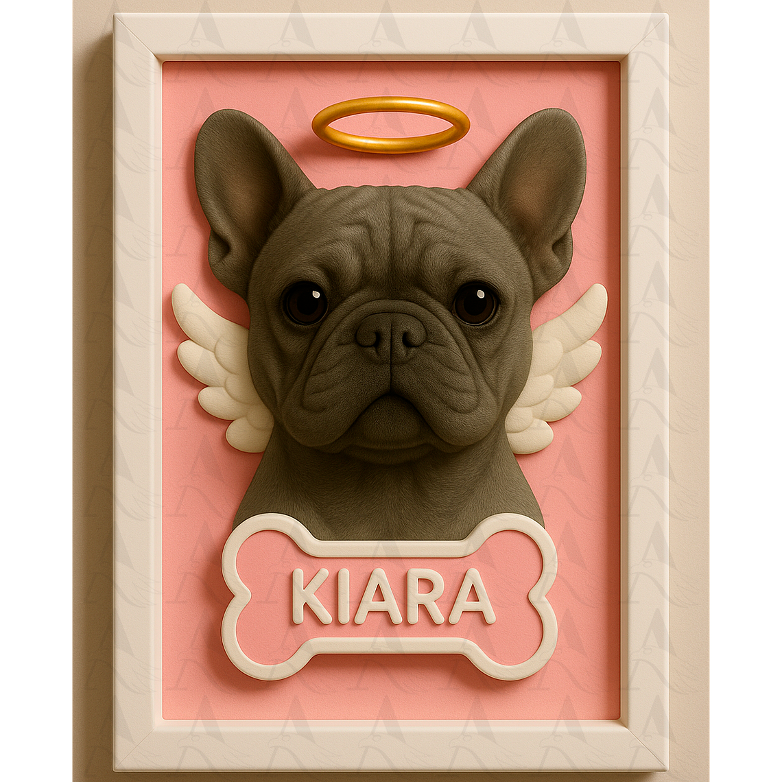 Cuadro Mascota Efecto 3D - Bulldog Francés 23