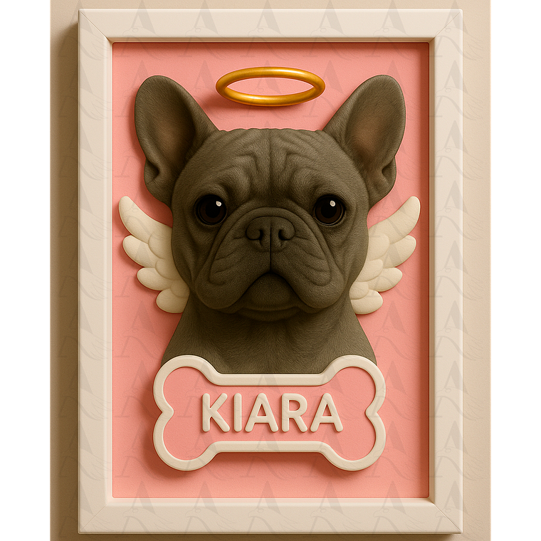 Cuadro Mascota Efecto 3D - Bulldog Francés 23