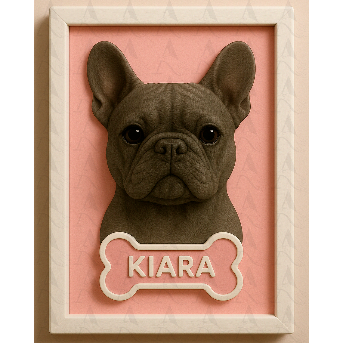 Cuadro Mascota Efecto 3D - Bulldog Francés 20