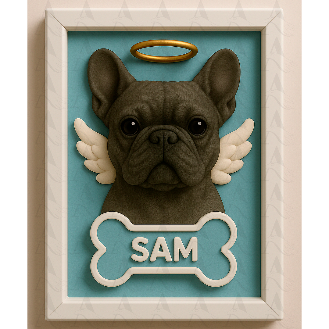 Cuadro Mascota Efecto 3D - Bulldog Francés 24