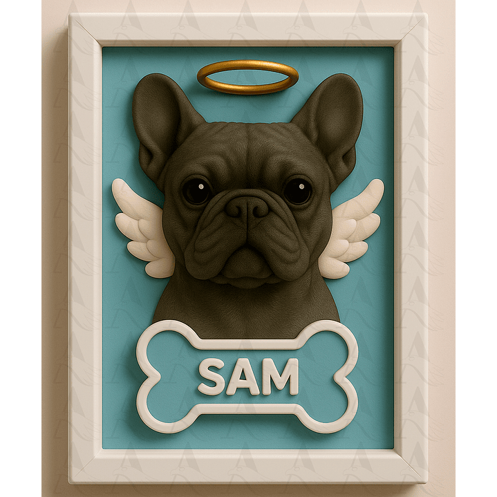 Cuadro Mascota Efecto 3D - Bulldog Francés 24