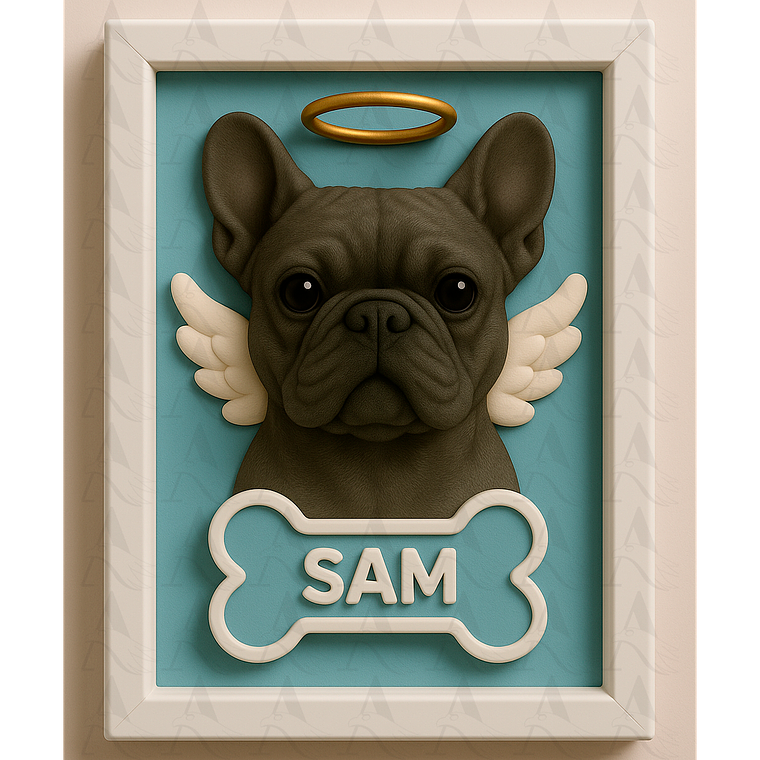 Cuadro Mascota Efecto 3D - Bulldog Francés 24