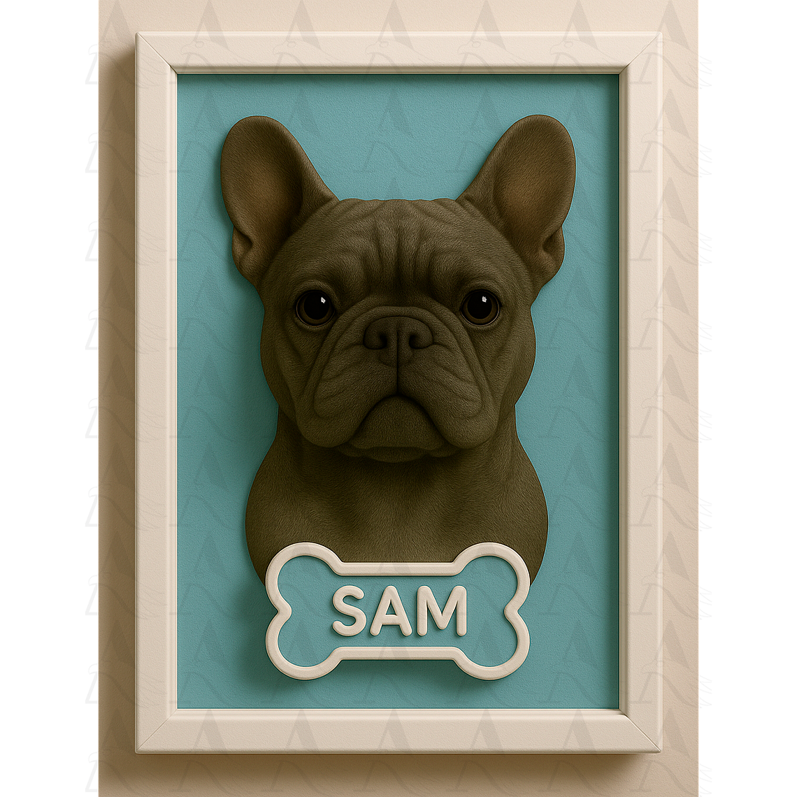 Cuadro Mascota Efecto 3D - Bulldog Francés 21