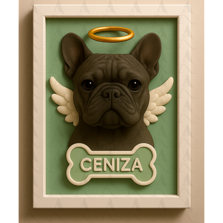 Cuadro Mascota Efecto 3D - Bulldog Francés 22
