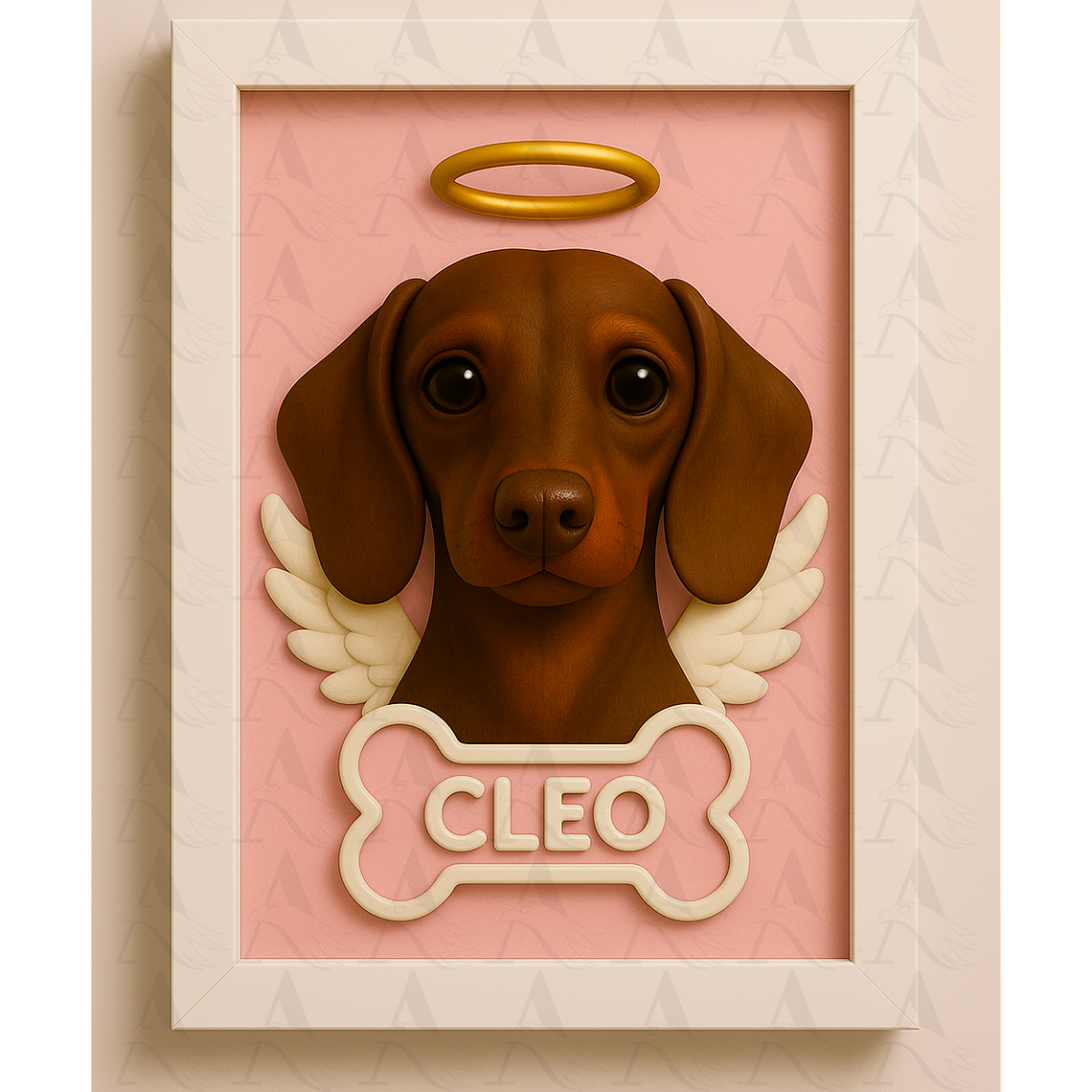 Cuadro Mascota Efecto 3D - Salchicha 5