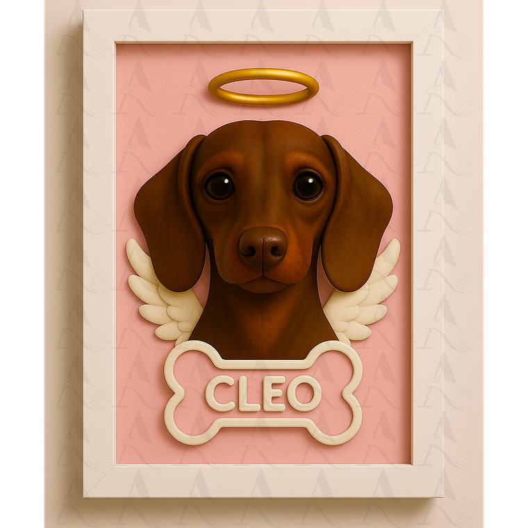 Cuadro Mascota Efecto 3D - Salchicha 5