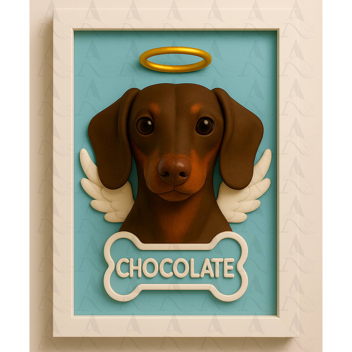 Cuadro Mascota Efecto 3D - Salchicha 6