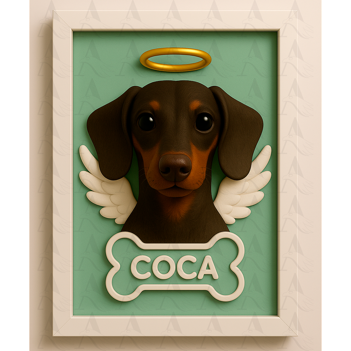 Cuadro Mascota Efecto 3D - Salchicha 10