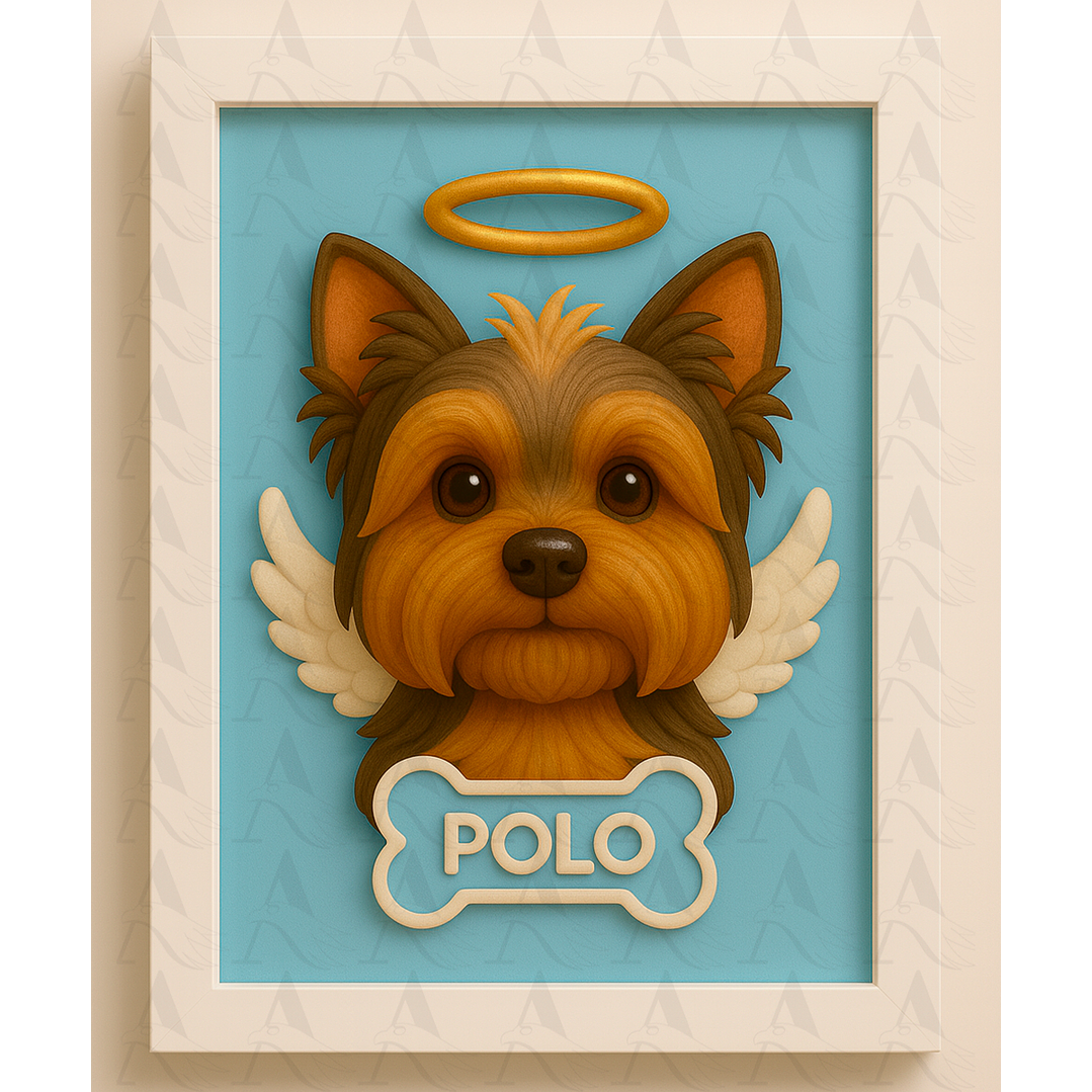Cuadro Mascota Efecto 3D - Yorkshire Terrier 6