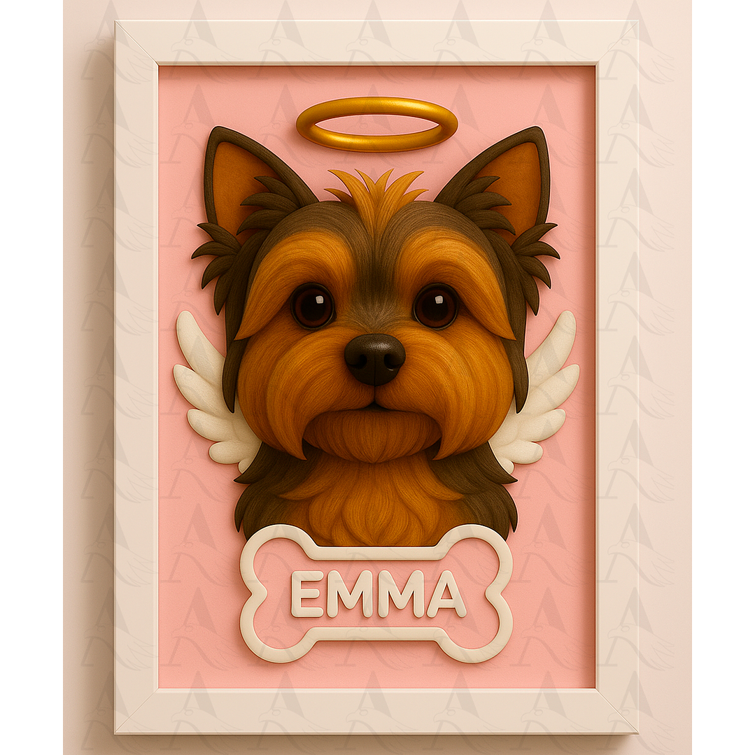 Cuadro Mascota Efecto 3D - Yorkshire Terrier 5
