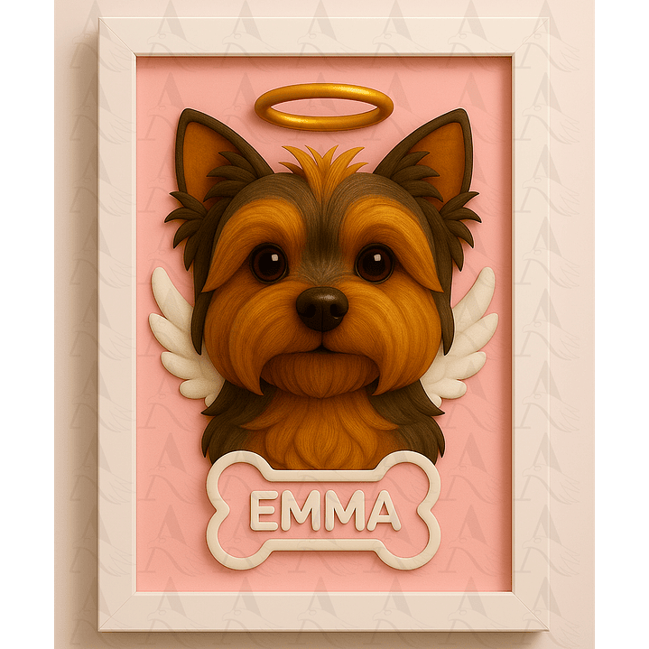 Cuadro Mascota Efecto 3D - Yorkshire Terrier 5