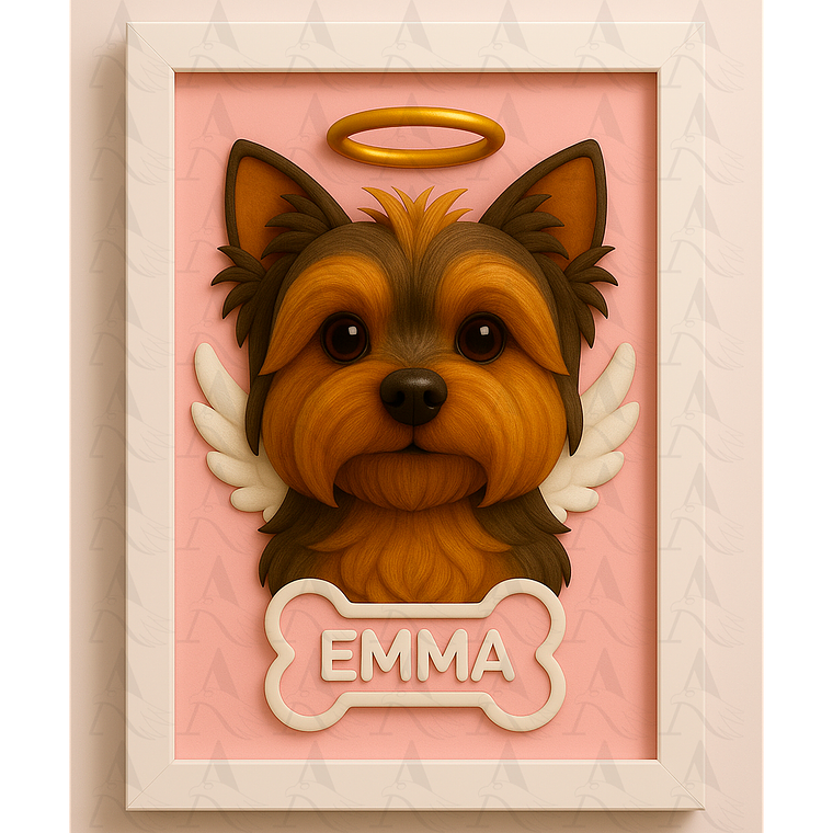 Cuadro Mascota Efecto 3D - Yorkshire Terrier 5
