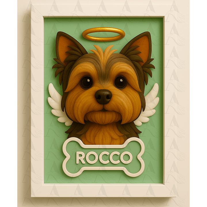 Cuadro Mascota Efecto 3D - Yorkshire Terrier 4