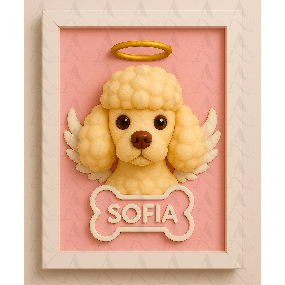 Cuadro Mascota Efecto 3D - Poodle 5