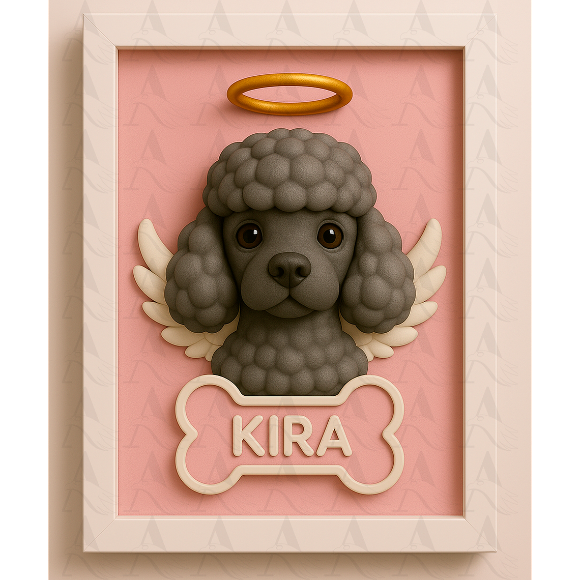 Cuadro Mascota Efecto 3D - Poodle 17