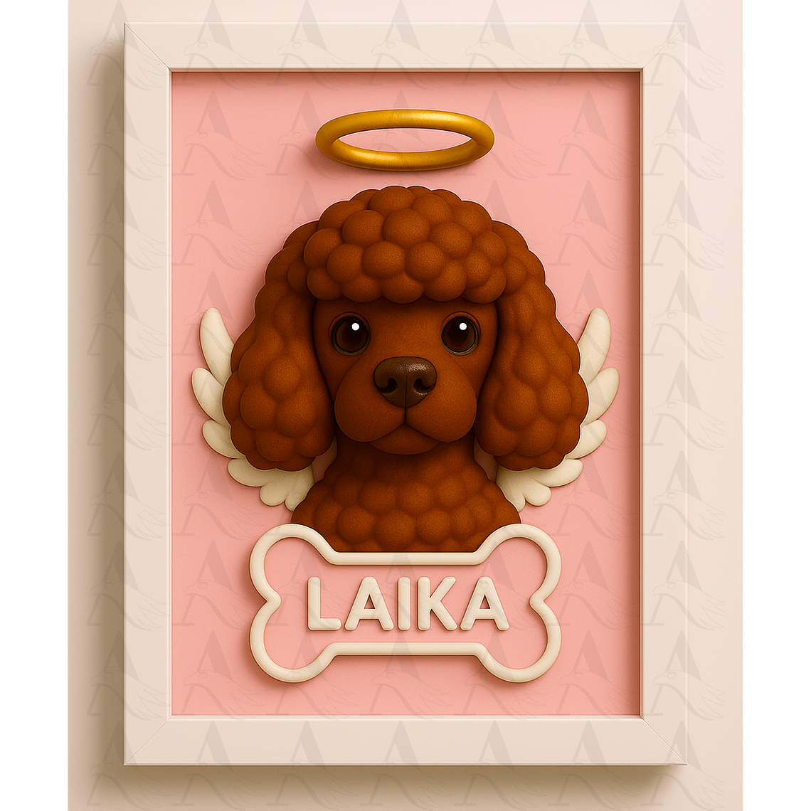 Cuadro Mascota Efecto 3D - Poodle 11