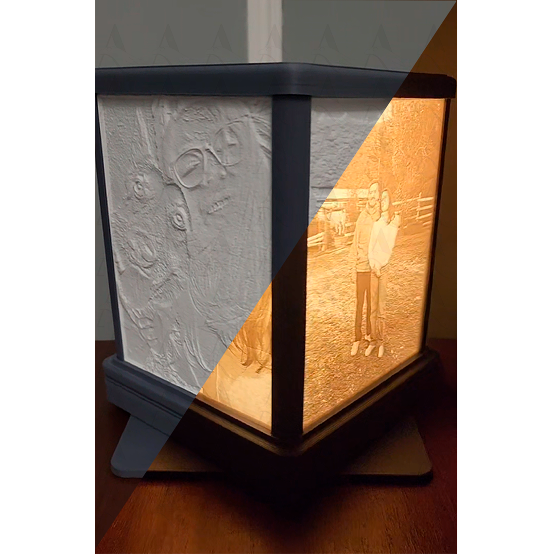 Lámpara con Litofanías Rectangular 1