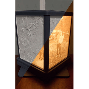 Lámpara con Litofanías Rectangular