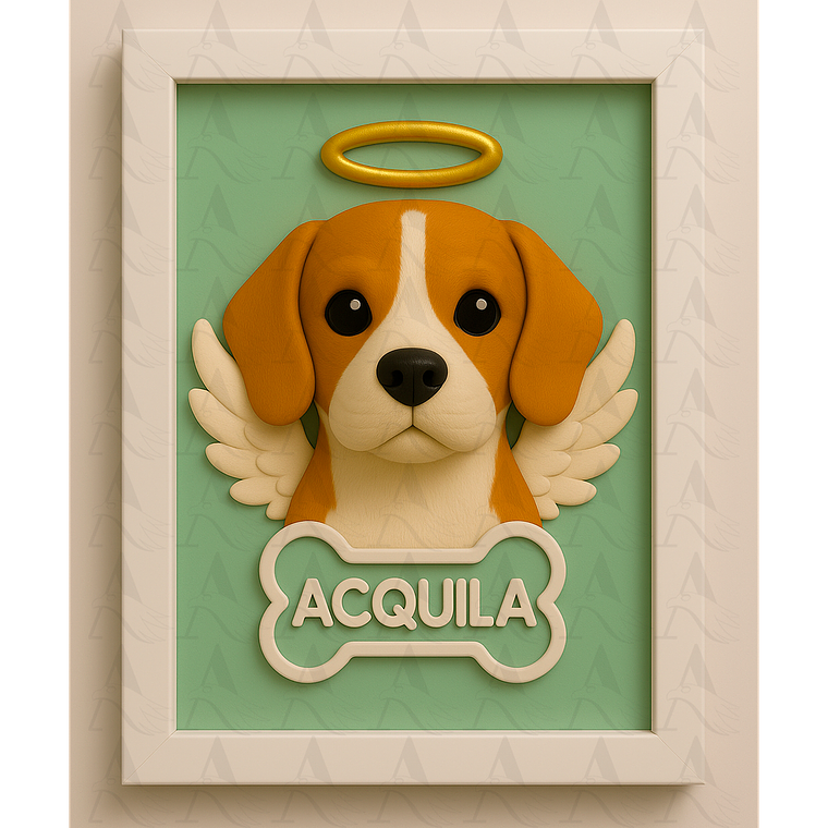 Cuadro Mascota Efecto 3D - Beagle 4